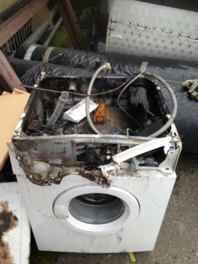 Brann kan starte i vaskemaskin