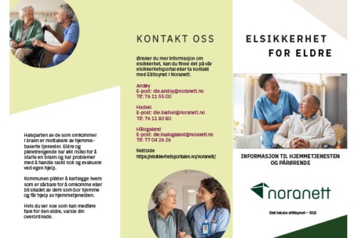 Eks på trykksak med informasjon rettet mot eldre
