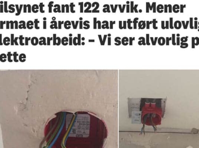 Bilde viser avisforside der DLE har avdekket ulovlig arbeid